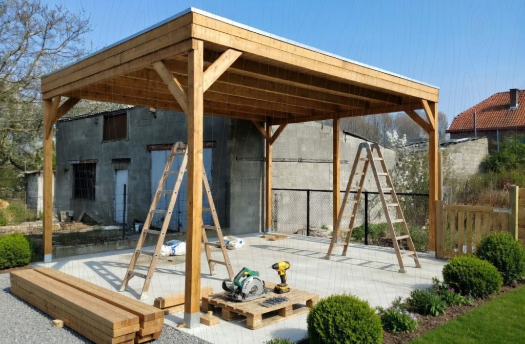 Carport bouwpakket hout