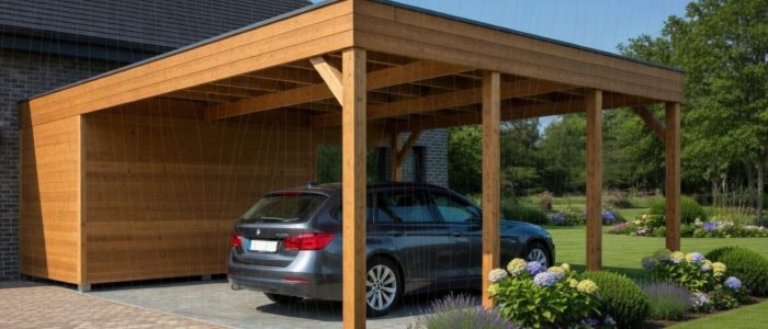 Carport met berging